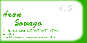 aron sovago business card